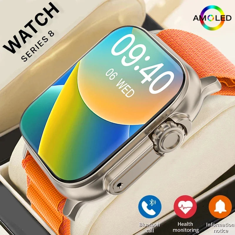 2024 Relógio Inteligente T800 Ultra 2 Masculino 49mm Série 8 2.3" AMOLED